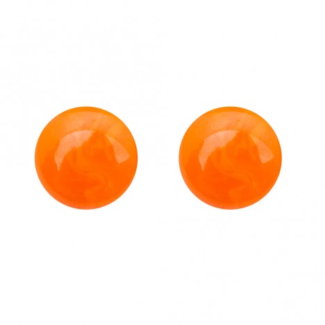 Boucles d'oreilles vintage rondes oranges 60's