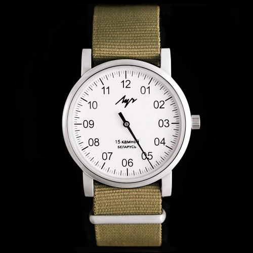 Montre une seule aiguille Luch Nato kaki mécanique Boutique Vintage