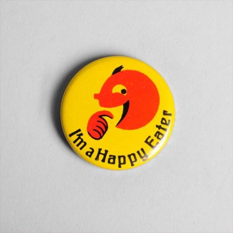 Badge Vintage I'm happy eater années 60/70 Collector