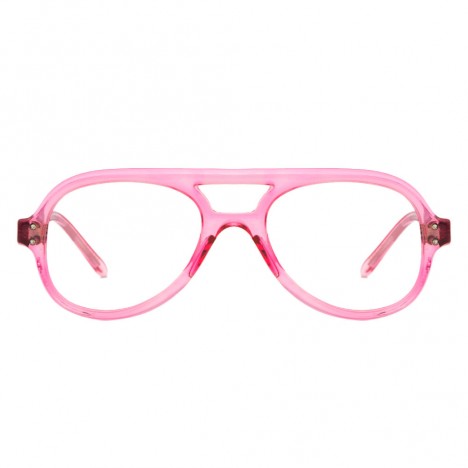 Monture aviator rose translucide années 70