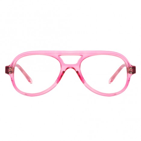 Monture aviator rose translucide années 70