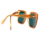 Lunettes Grand Master Flash hip hop 80's orange Lizon 