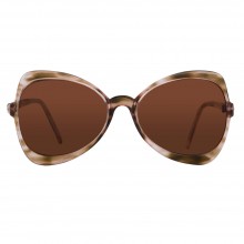 Lunettes de soleil vintage Papillon tortoise marron 70's