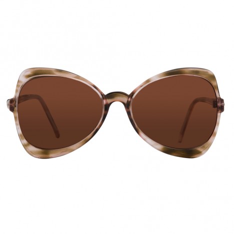 Lunettes de soleil vintage Papillon tortoise marron 70's