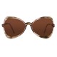 Lunettes de soleil vintage Papillon tortoise marron 70's