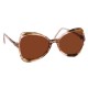 Lunettes de soleil vintage Papillon tortoise marron 70's