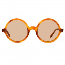 Lunettes de soleil vintage rondes ambre 70's