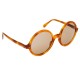 Lunettes de soleil vintage rondes ambre 70's